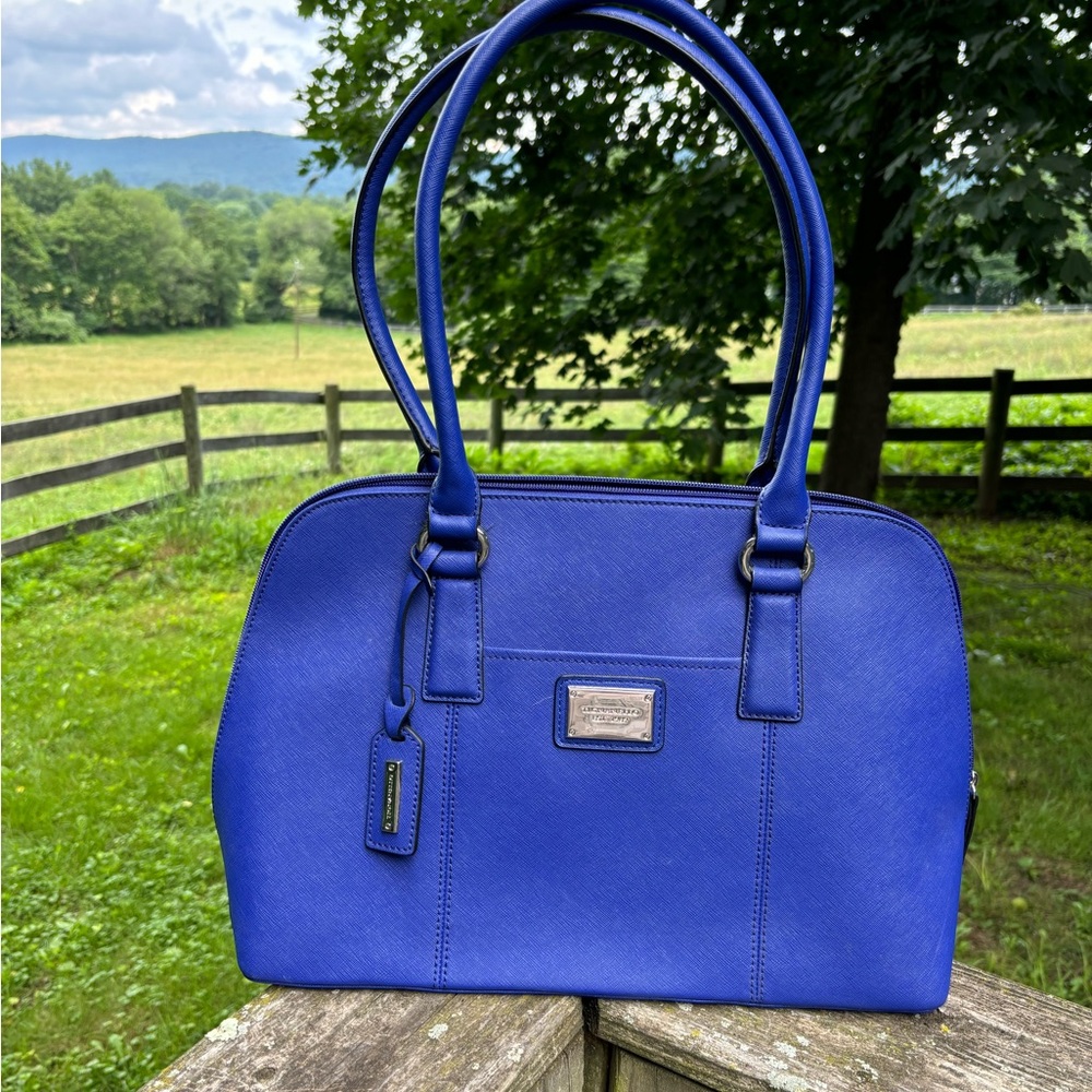 Tignanello Elegant Blue Handbag/Shoulder Bag/ Tote